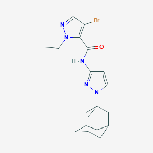 molecular formula C19H24BrN5O B456953 N-[1-(1-adamantyl)-1H-pyrazol-3-yl]-4-bromo-1-ethyl-1H-pyrazole-5-carboxamide 