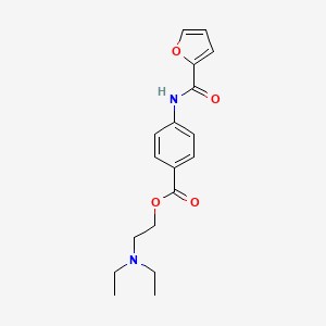 molecular formula C18H22N2O4 B4569546 2-(二乙氨基)乙基 4-(2-糠酰氨基)苯甲酸酯 