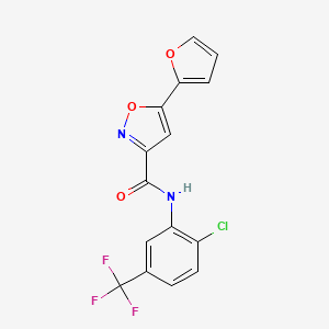 N-[2-chloro-5-(trifluoromethyl)phenyl]-5-(2-furyl)-3-isoxazolecarboxamide