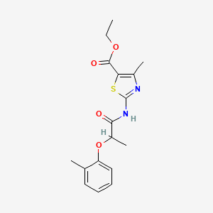 ethyl 4-methyl-2-{[2-(2-methylphenoxy)propanoyl]amino}-1,3-thiazole-5-carboxylate