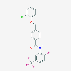 molecular formula C21H14ClF4NO2 B456958 4-[(2-chlorophenoxy)methyl]-N-[2-fluoro-5-(trifluoromethyl)phenyl]benzamide 
