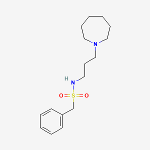 molecular formula C16H26N2O2S B4569595 N-[3-(azepan-1-yl)propyl]-1-phenylmethanesulfonamide 