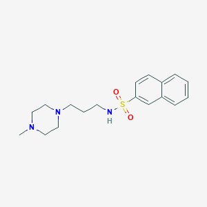 molecular formula C18H25N3O2S B4569624 N-[3-(4-methyl-1-piperazinyl)propyl]-2-naphthalenesulfonamide 