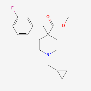 molecular formula C19H26FNO2 B4569631 ethyl 1-(cyclopropylmethyl)-4-(3-fluorobenzyl)-4-piperidinecarboxylate 