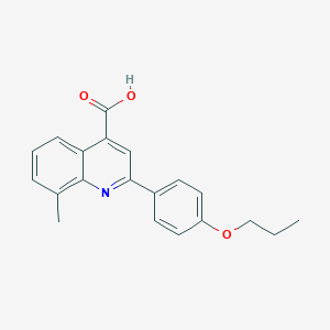 molecular formula C20H19NO3 B456964 8-Methyl-2-(4-propoxyphenyl)quinoline-4-carboxylic acid CAS No. 438232-72-5