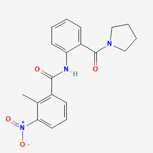 2-methyl-3-nitro-N-[2-(1-pyrrolidinylcarbonyl)phenyl]benzamide