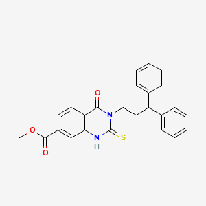 molecular formula C25H22N2O3S B4569687 Methyl 3-(3,3-diphenylpropyl)-4-oxo-2-thioxo-1,2,3,4-tetrahydroquinazoline-7-carboxylate 