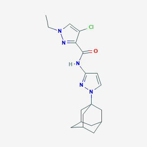 molecular formula C19H24ClN5O B456969 N-[1-(1-adamantyl)-1H-pyrazol-3-yl]-4-chloro-1-ethyl-1H-pyrazole-3-carboxamide 