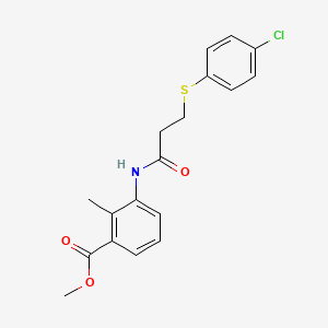 methyl 3-({3-[(4-chlorophenyl)thio]propanoyl}amino)-2-methylbenzoate