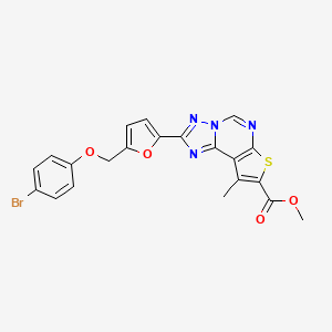 methyl 2-{5-[(4-bromophenoxy)methyl]-2-furyl}-9-methylthieno[3,2-e][1,2,4]triazolo[1,5-c]pyrimidine-8-carboxylate