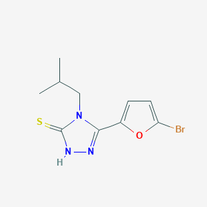 molecular formula C10H12BrN3OS B456972 5-(5-bromo-2-furyl)-4-isobutyl-4H-1,2,4-triazol-3-yl hydrosulfide 