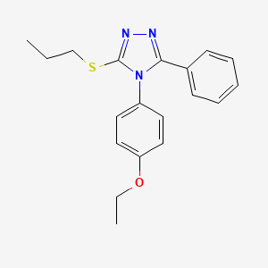 molecular formula C19H21N3OS B4569729 4-(4-ethoxyphenyl)-3-phenyl-5-(propylthio)-4H-1,2,4-triazole 