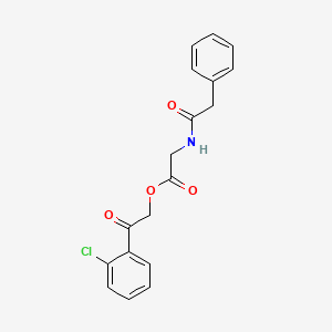 molecular formula C18H16ClNO4 B4569736 2-(2-chlorophenyl)-2-oxoethyl N-(phenylacetyl)glycinate 