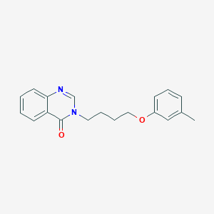 molecular formula C19H20N2O2 B4569757 3-[4-(3-methylphenoxy)butyl]-4(3H)-quinazolinone 