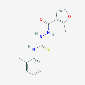 molecular formula C14H15N3O2S B456979 2-(2-methyl-3-furoyl)-N-(2-methylphenyl)hydrazinecarbothioamide 