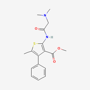 molecular formula C17H20N2O3S B4569796 methyl 2-[(N,N-dimethylglycyl)amino]-5-methyl-4-phenyl-3-thiophenecarboxylate 