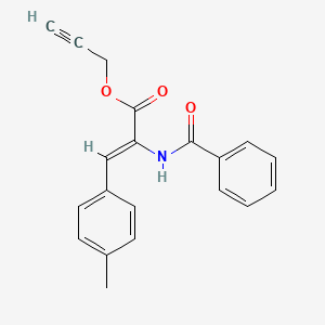 molecular formula C20H17NO3 B4569803 prop-2-ynyl (Z)-2-benzamido-3-(4-methylphenyl)prop-2-enoate 