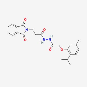 N'-[3-(1,3-DIOXO-2,3-DIHYDRO-1H-ISOINDOL-2-YL)PROPANOYL]-2-[5-METHYL-2-(PROPAN-2-YL)PHENOXY]ACETOHYDRAZIDE