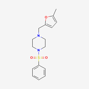 molecular formula C16H20N2O3S B4569812 1-[(5-methyl-2-furyl)methyl]-4-(phenylsulfonyl)piperazine 