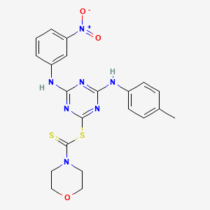 4-[(4-Methylphenyl)amino]-6-[(3-nitrophenyl)amino]-1,3,5-triazin-2-yl morpholine-4-carbodithioate