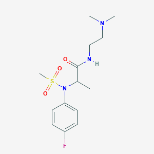 molecular formula C14H22FN3O3S B4569836 N~1~-[2-(dimethylamino)ethyl]-N~2~-(4-fluorophenyl)-N~2~-(methylsulfonyl)alaninamide 