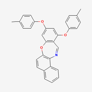 molecular formula C31H23NO3 B4569842 9,11-双(4-甲基苯氧基)苯并[f]萘[2,1-b][1,4]恶杂环戊烯 