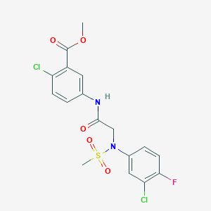 methyl 2-chloro-5-{[N-(3-chloro-4-fluorophenyl)-N-(methylsulfonyl)glycyl]amino}benzoate