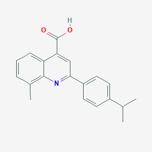 molecular formula C20H19NO2 B456987 2-(4-Isopropylphenyl)-8-methylquinoline-4-carboxylic acid CAS No. 438231-85-7