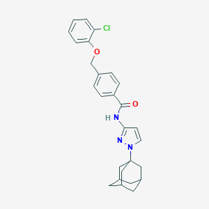 molecular formula C27H28ClN3O2 B456988 N-[1-(1-adamantyl)-1H-pyrazol-3-yl]-4-[(2-chlorophenoxy)methyl]benzamide 