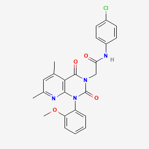 N-(4-CHLOROPHENYL)-2-[1-(2-METHOXYPHENYL)-5,7-DIMETHYL-2,4-DIOXO-1H,2H,3H,4H-PYRIDO[2,3-D]PYRIMIDIN-3-YL]ACETAMIDE