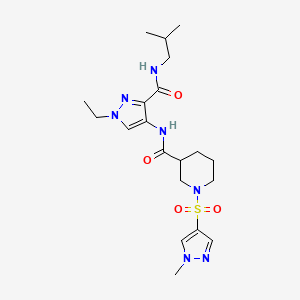 N~3~-{1-ETHYL-3-[(ISOBUTYLAMINO)CARBONYL]-1H-PYRAZOL-4-YL}-1-[(1-METHYL-1H-PYRAZOL-4-YL)SULFONYL]-3-PIPERIDINECARBOXAMIDE