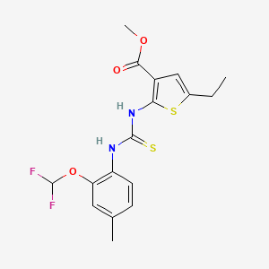 methyl 2-[({[2-(difluoromethoxy)-4-methylphenyl]amino}carbonothioyl)amino]-5-ethyl-3-thiophenecarboxylate