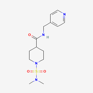 molecular formula C14H22N4O3S B4569940 1-[(dimethylamino)sulfonyl]-N-(4-pyridinylmethyl)-4-piperidinecarboxamide 