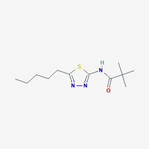 molecular formula C12H21N3OS B4569941 2,2-dimethyl-N-(5-pentyl-1,3,4-thiadiazol-2-yl)propanamide 