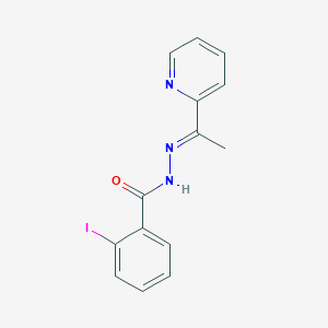 molecular formula C14H12IN3O B4569962 2-iodo-N'-[1-(2-pyridinyl)ethylidene]benzohydrazide 