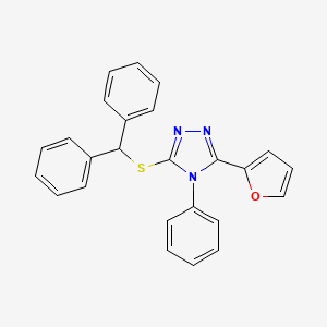 3-[(diphenylmethyl)thio]-5-(2-furyl)-4-phenyl-4H-1,2,4-triazole