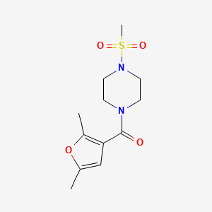 molecular formula C12H18N2O4S B4569985 (2,5-DIMETHYL-3-FURYL)[4-(METHYLSULFONYL)PIPERAZINO]METHANONE 