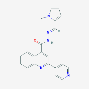 molecular formula C21H17N5O B456999 N'-[(1-methyl-1H-pyrrol-2-yl)methylene]-2-(4-pyridinyl)-4-quinolinecarbohydrazide 