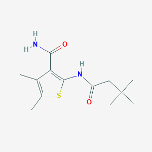 2-[(3,3-dimethylbutanoyl)amino]-4,5-dimethyl-3-thiophenecarboxamide