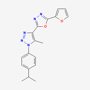 2-(furan-2-yl)-5-{5-methyl-1-[4-(propan-2-yl)phenyl]-1H-1,2,3-triazol-4-yl}-1,3,4-oxadiazole