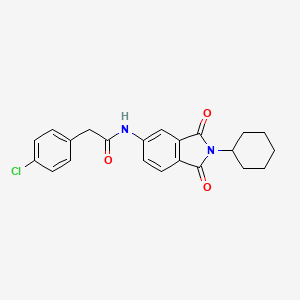 2-(4-chlorophenyl)-N-(2-cyclohexyl-1,3-dioxo-2,3-dihydro-1H-isoindol-5-yl)acetamide