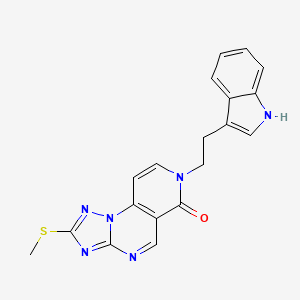 molecular formula C19H16N6OS B4570044 7-[2-(1H-indol-3-yl)ethyl]-2-(methylsulfanyl)pyrido[3,4-e][1,2,4]triazolo[1,5-a]pyrimidin-6(7H)-one 