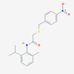 molecular formula C19H22N2O3S B4570052 N-(2-isopropyl-6-methylphenyl)-2-[(4-nitrobenzyl)thio]acetamide 