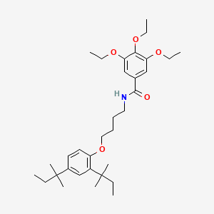 molecular formula C33H51NO5 B4570083 N-{4-[2,4-双(1,1-二甲基丙基)苯氧基]丁基}-3,4,5-三乙氧基苯甲酰胺 