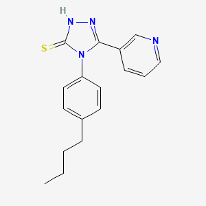 molecular formula C17H18N4S B4570097 4-(4-丁基苯基)-5-(3-吡啶基)-4H-1,2,4-三唑-3-硫醇 