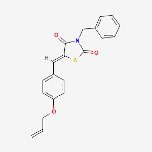 molecular formula C20H17NO3S B4570101 5-[4-(allyloxy)benzylidene]-3-benzyl-1,3-thiazolidine-2,4-dione 