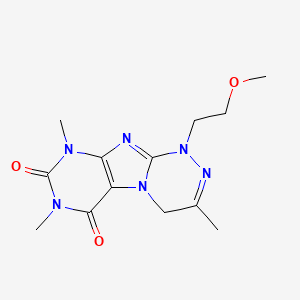 molecular formula C13H18N6O3 B4570112 1-(2-甲氧基乙基)-3,7,9-三甲基-1,4-二氢[1,2,4]三嗪并[3,4-f]嘌呤-6,8(7H,9H)-二酮 