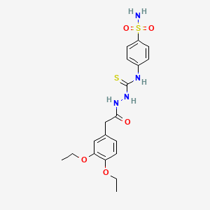 N-[4-(aminosulfonyl)phenyl]-2-[(3,4-diethoxyphenyl)acetyl]hydrazinecarbothioamide