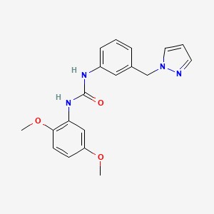 molecular formula C19H20N4O3 B4570170 N-(2,5-dimethoxyphenyl)-N'-[3-(1H-pyrazol-1-ylmethyl)phenyl]urea 