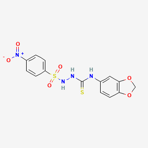 N-1,3-benzodioxol-5-yl-2-[(4-nitrophenyl)sulfonyl]hydrazinecarbothioamide